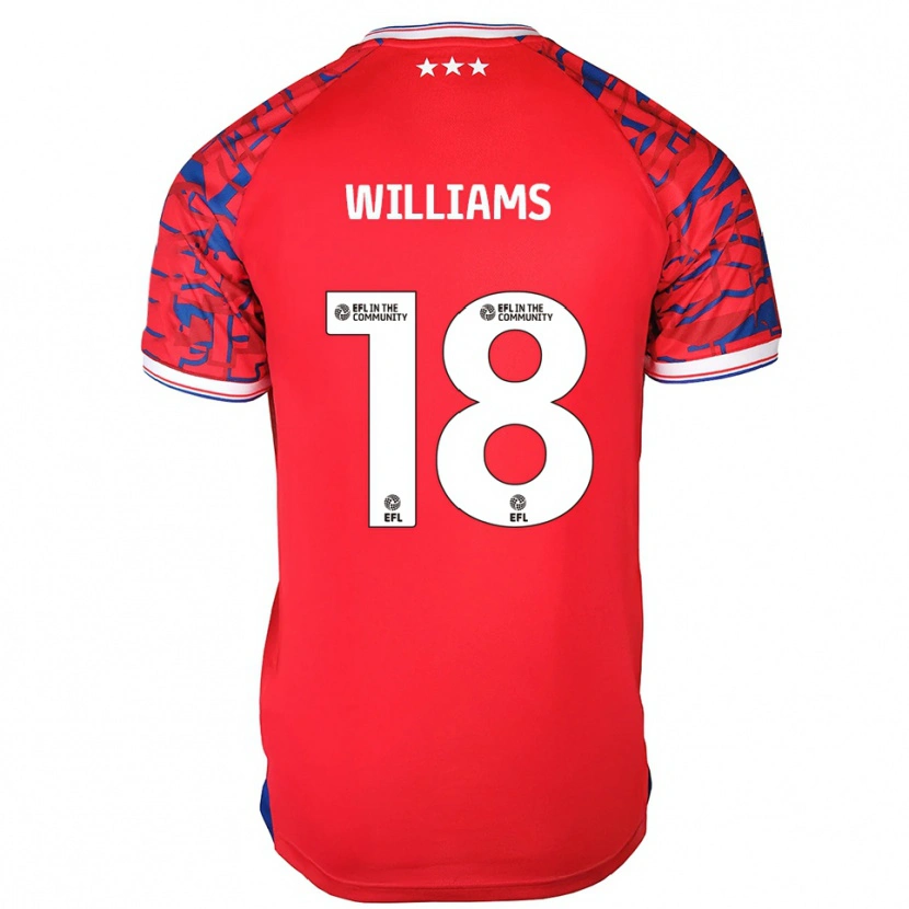 Danxen Femme Maillot Brandon Williams #18 Rouge Bleu Tenues Extérieur 2025/26 T-Shirt