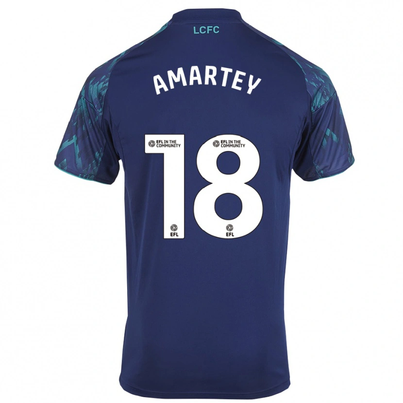 Danxen Femme Maillot Daniel Amartey #18 Marine Vert Blanc Tenues Extérieur 2025/26 T-Shirt