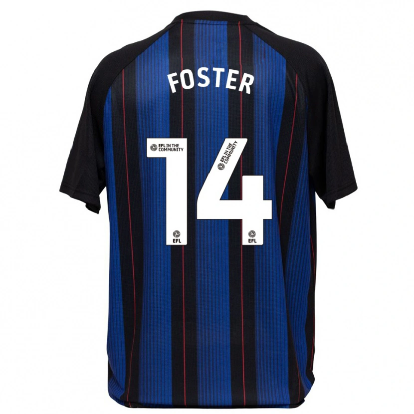 Danxen Femme Maillot Emma Foster #14 Bleu Noir Tenues Extérieur 2025/26 T-Shirt