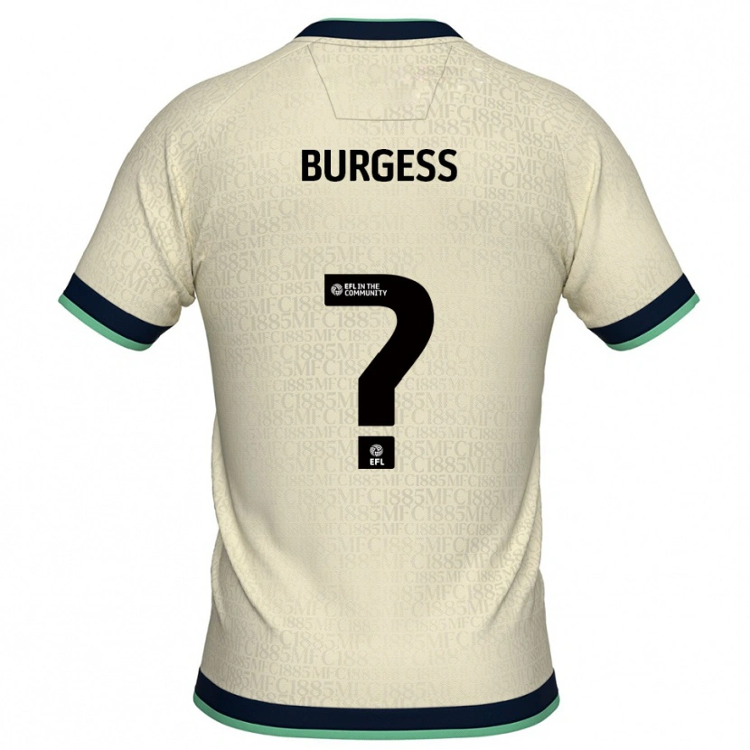 Danxen Femme Maillot Billy Burgess #0 Champagne Marine Tenues Extérieur 2025/26 T-Shirt