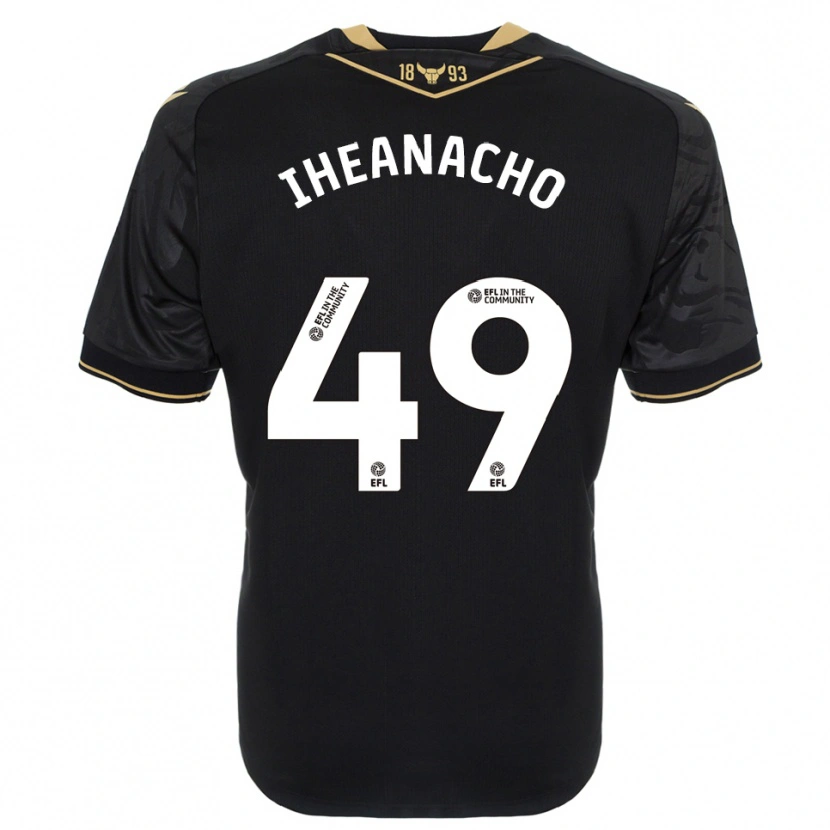 Danxen Femme Maillot Josh Iheanacho #49 Noir Or Tenues Extérieur 2025/26 T-Shirt