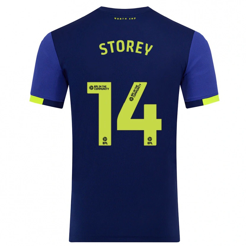 Danxen Femme Maillot Jordan Storey #14 Marine Jaune Tenues Extérieur 2025/26 T-Shirt