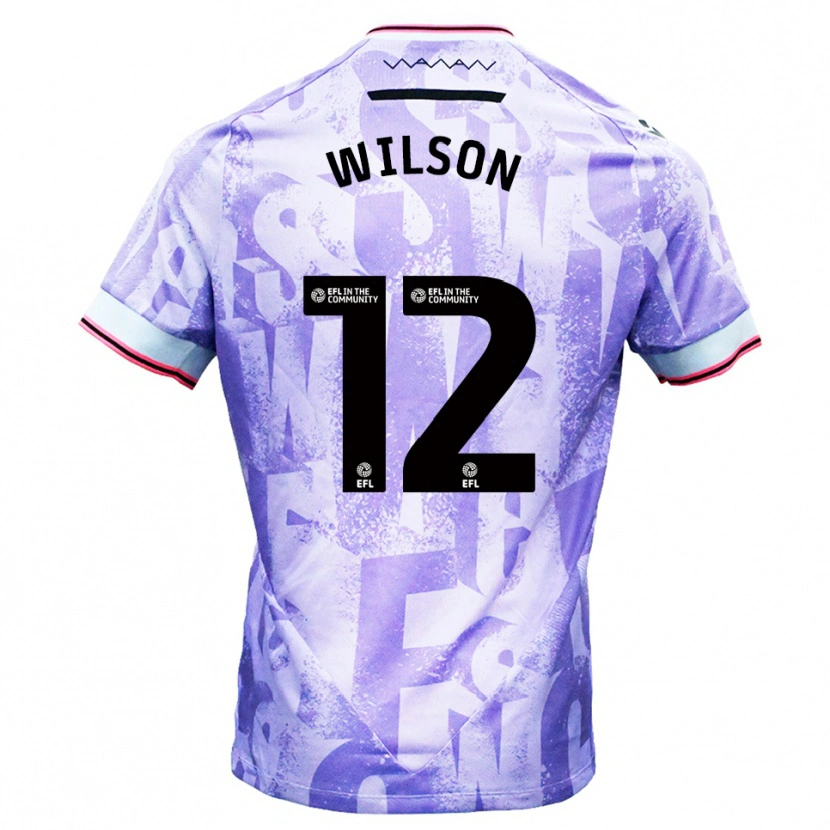 Danxen Femme Maillot Ryan Wilson #12 Lilas Blanc Tenues Extérieur 2025/26 T-Shirt