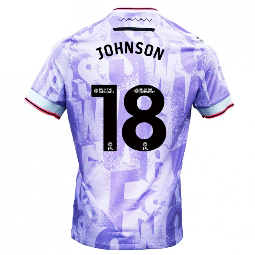 Danxen Femme Maillot Marvin Johnson #18 Lilas Blanc Tenues Extérieur 2025/26 T-Shirt