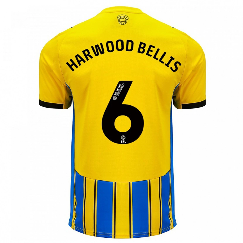 Danxen Femme Maillot Taylor Harwood-Bellis #6 Bleu Jaune Tenues Extérieur 2025/26 T-Shirt