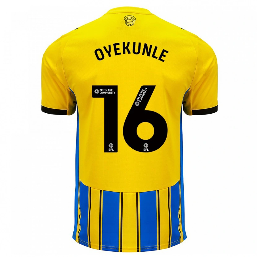 Danxen Femme Maillot Nicholas Oyekunle #16 Bleu Jaune Tenues Extérieur 2025/26 T-Shirt