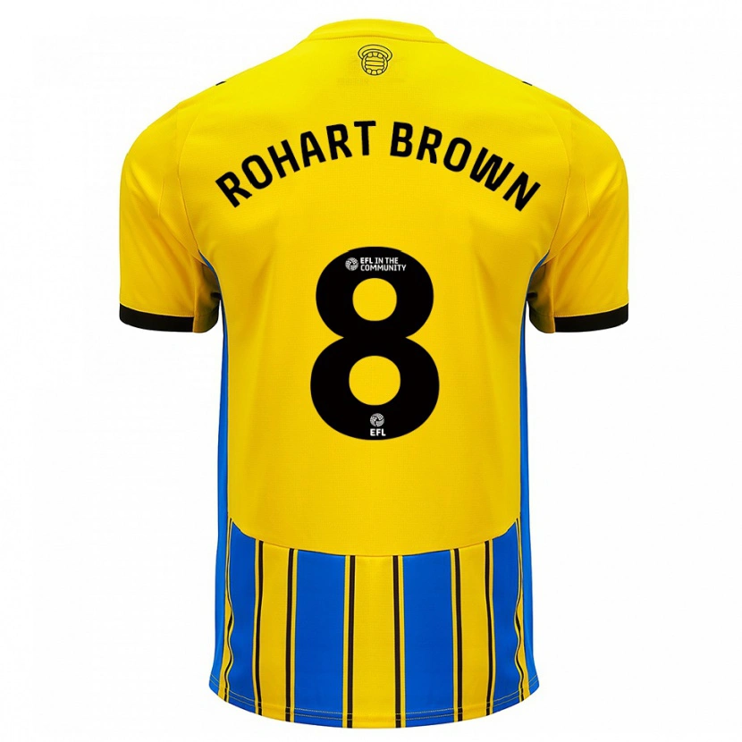 Danxen Femme Maillot Thierry Rohart-Brown #8 Bleu Jaune Tenues Extérieur 2025/26 T-Shirt