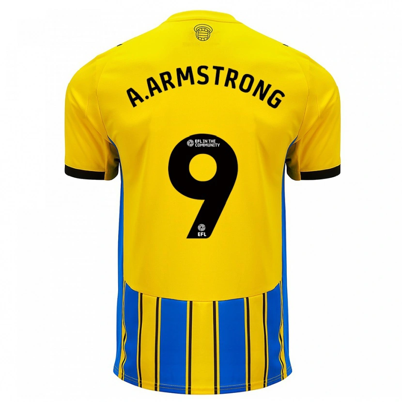 Danxen Femme Maillot Adam Armstrong #9 Bleu Jaune Tenues Extérieur 2025/26 T-Shirt