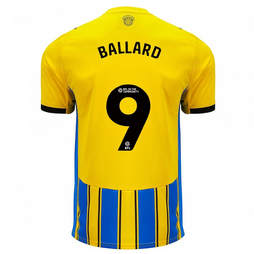Danxen Femme Maillot Dom Ballard #9 Bleu Jaune Tenues Extérieur 2025/26 T-Shirt