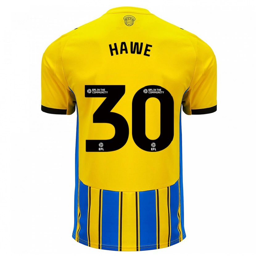 Danxen Femme Maillot Luke Hawe #30 Bleu Jaune Tenues Extérieur 2025/26 T-Shirt