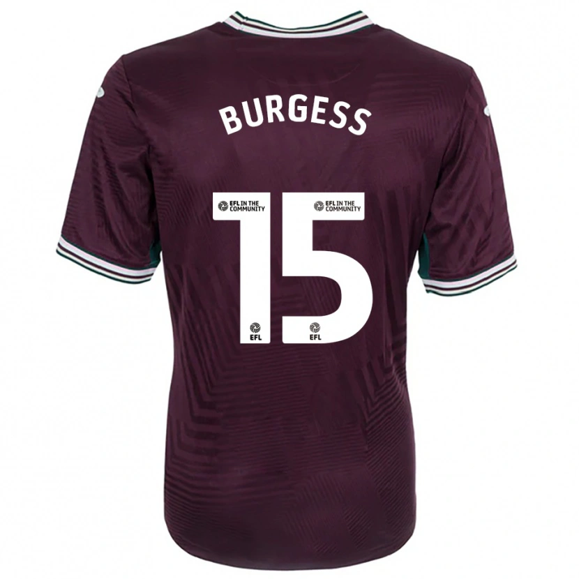 Danxen Femme Maillot Cameron Burgess #15 Rouille Rouge Blanc Tenues Extérieur 2025/26 T-Shirt