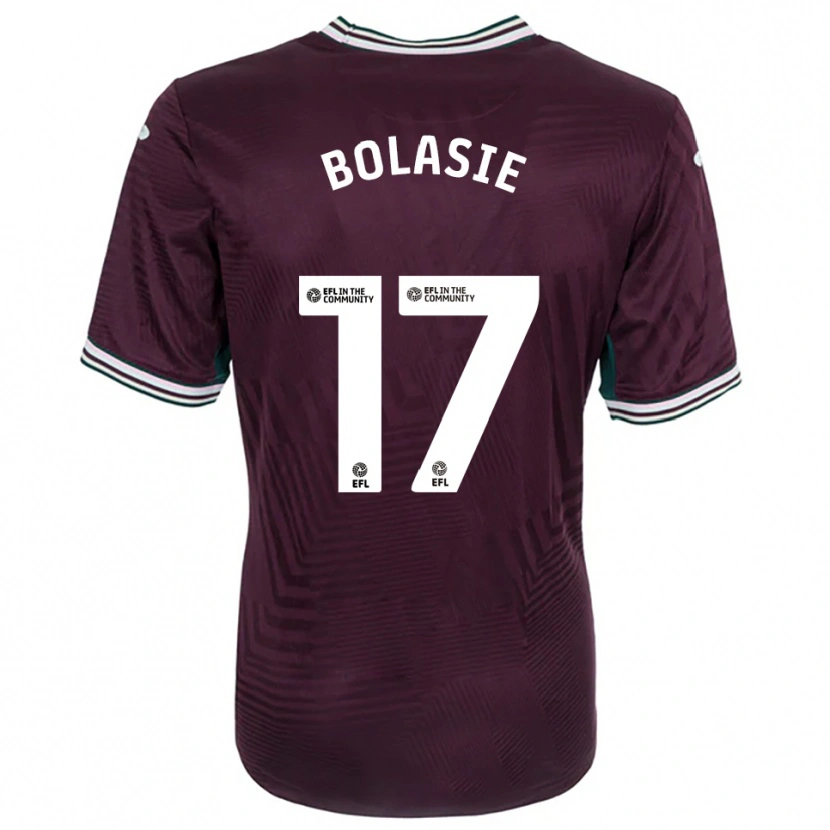 Danxen Femme Maillot Yannick Bolasie #17 Rouille Rouge Blanc Tenues Extérieur 2025/26 T-Shirt