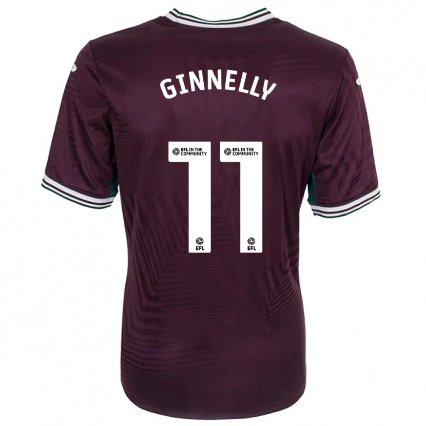 Danxen Femme Maillot Josh Ginnelly #11 Rouille Rouge Blanc Tenues Extérieur 2025/26 T-Shirt