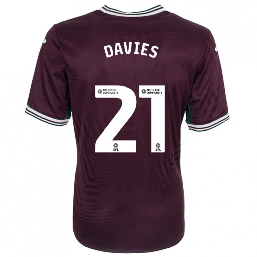 Danxen Femme Maillot Laura Davies #21 Rouille Rouge Blanc Tenues Extérieur 2025/26 T-Shirt