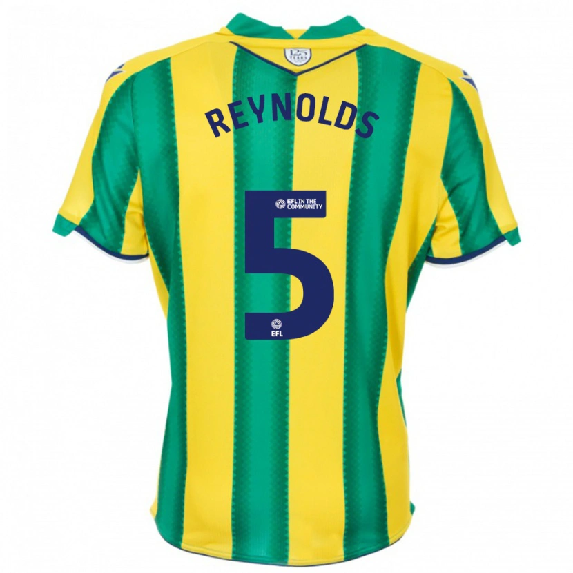Danxen Femme Maillot Taylor Reynolds #5 Jaune Vert Tenues Extérieur 2025/26 T-Shirt