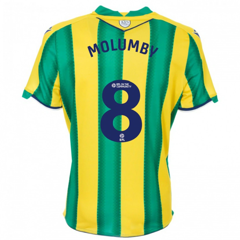 Danxen Femme Maillot Jayson Molumby #8 Jaune Vert Tenues Extérieur 2025/26 T-Shirt