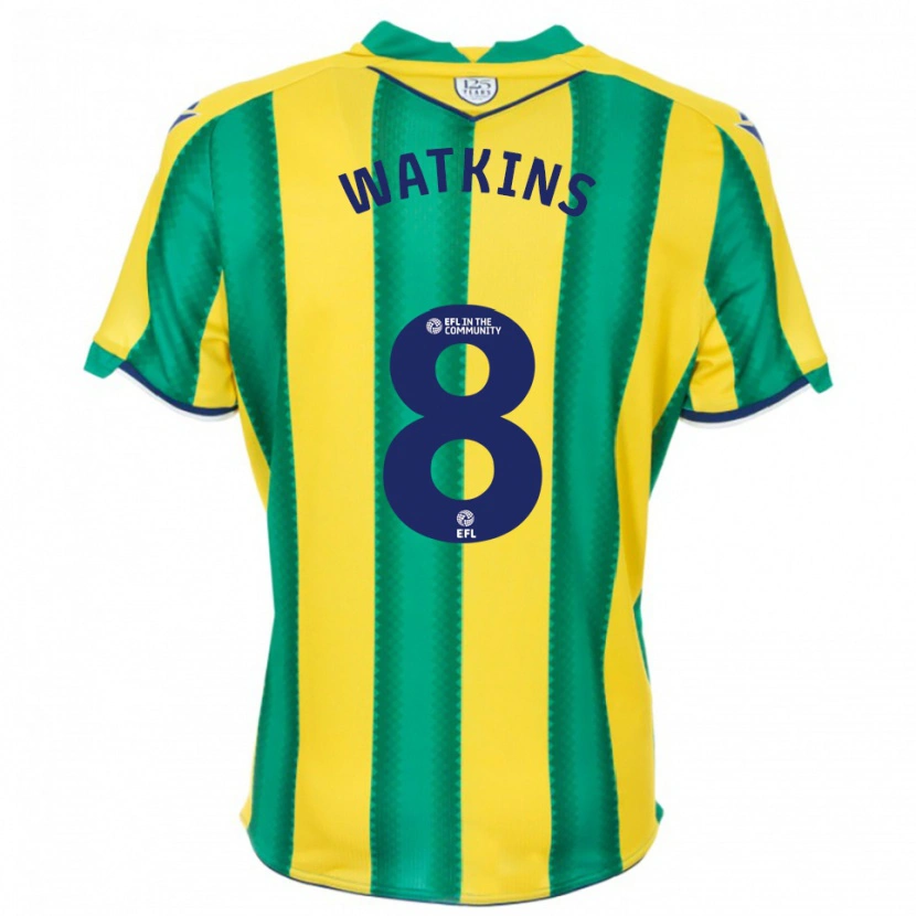 Danxen Femme Maillot Seren Watkins #8 Jaune Vert Tenues Extérieur 2025/26 T-Shirt