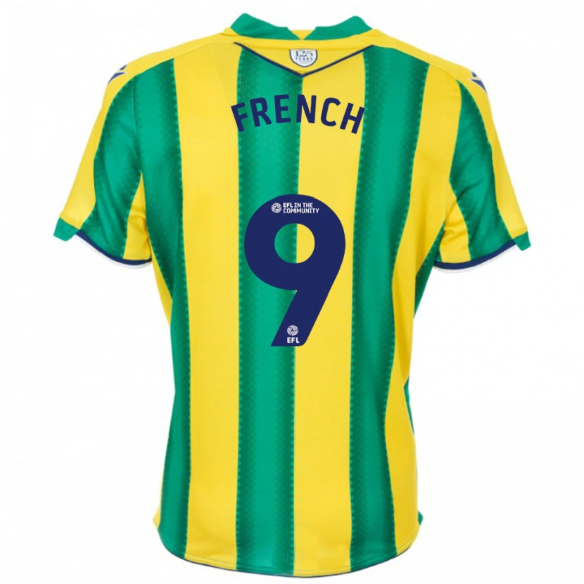 Danxen Femme Maillot Harry French #9 Jaune Vert Tenues Extérieur 2025/26 T-Shirt