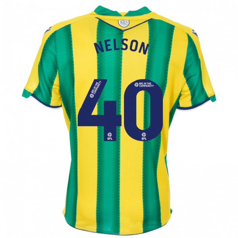 Danxen Femme Maillot Deago Nelson #40 Jaune Vert Tenues Extérieur 2025/26 T-Shirt