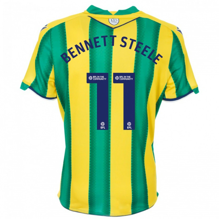 Danxen Femme Maillot Lizzie Bennett-Steele #11 Jaune Vert Tenues Extérieur 2025/26 T-Shirt