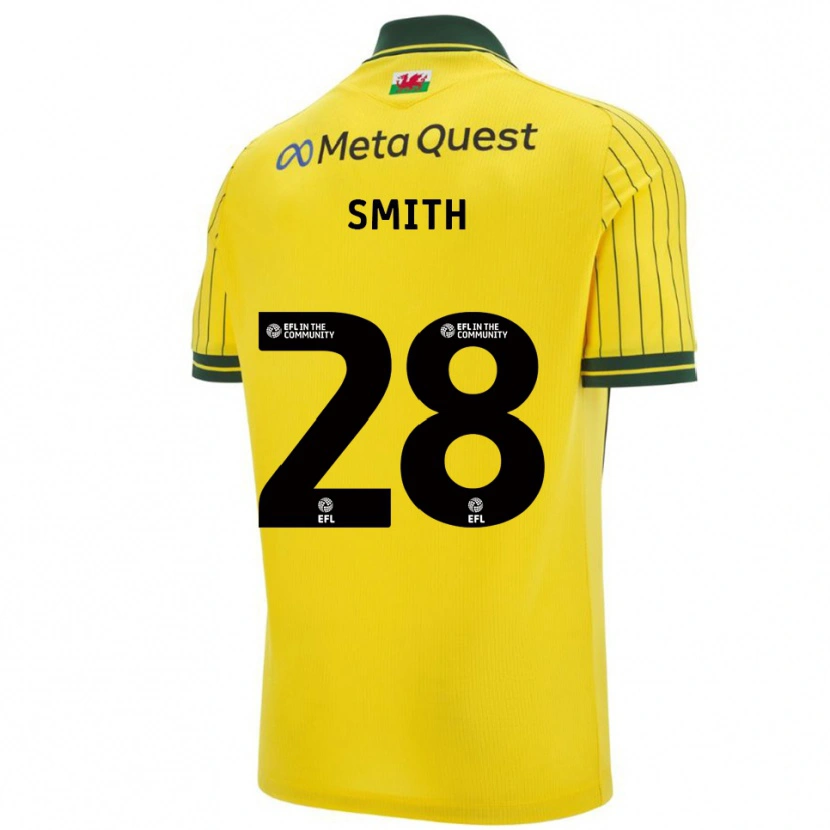 Danxen Femme Maillot Sam Smith #28 Jaune Vert Tenues Extérieur 2025/26 T-Shirt
