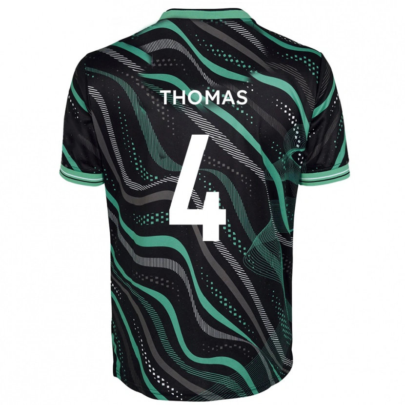 Danxen Femme Maillot Terell Thomas #4 Noir Vert Tenues Extérieur 2025/26 T-Shirt