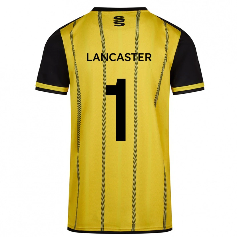 Danxen Femme Maillot Aaron Lancaster #1 Jaune Noir Tenues Extérieur 2025/26 T-Shirt