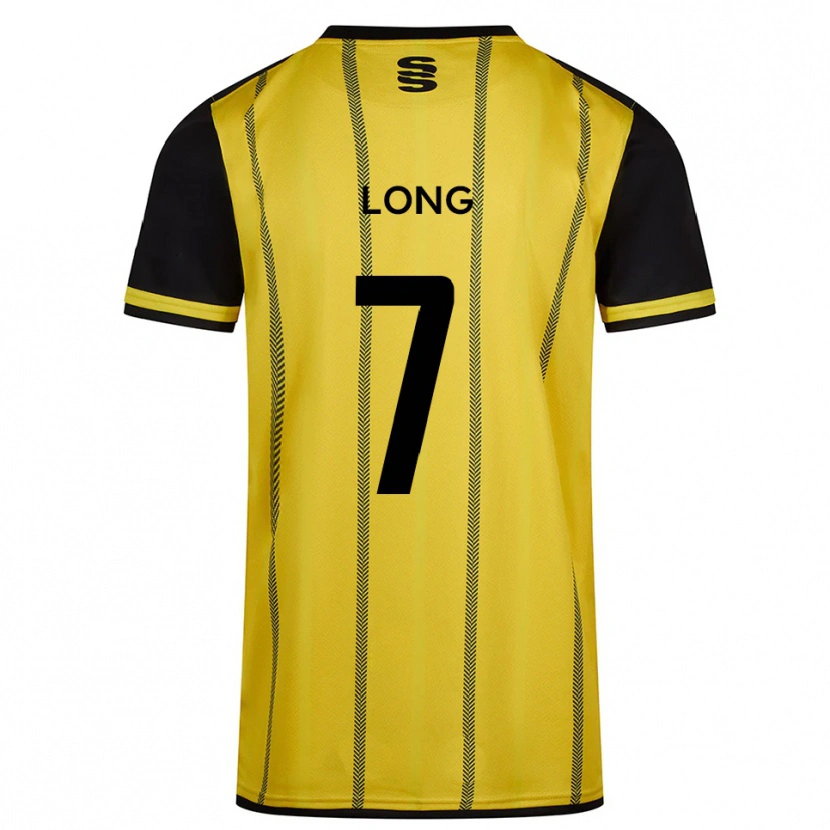 Danxen Femme Maillot Rhys Long #7 Jaune Noir Tenues Extérieur 2025/26 T-Shirt