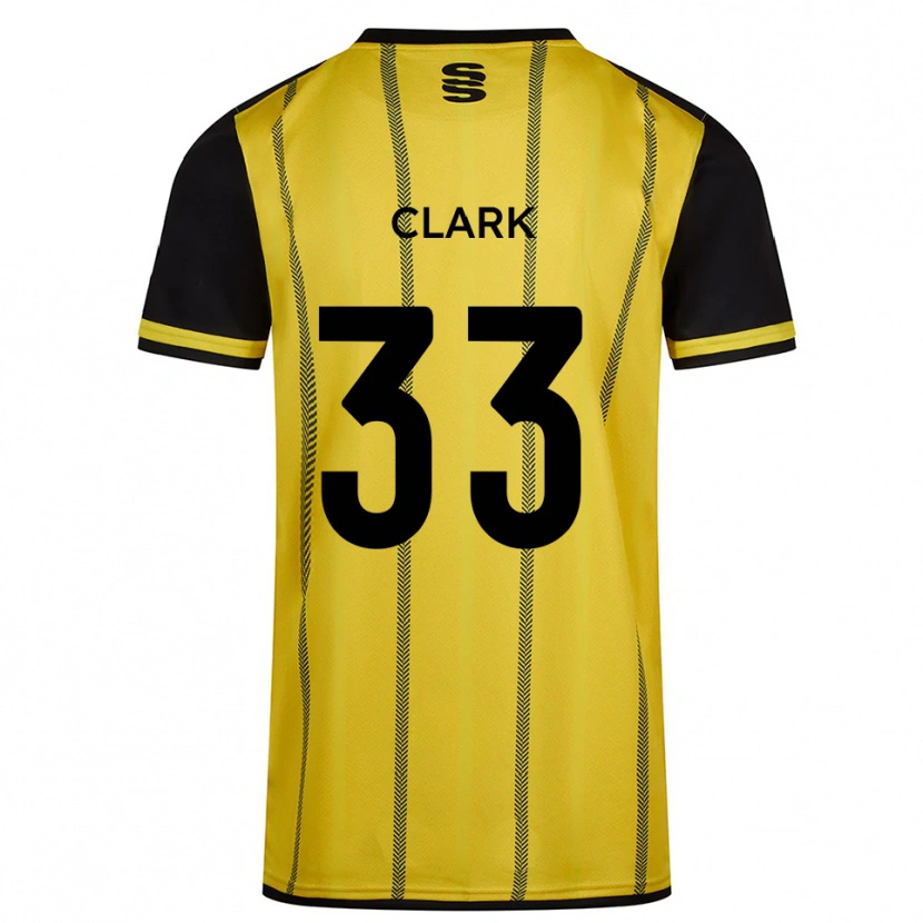 Danxen Femme Maillot Charlie Clark #33 Jaune Noir Tenues Extérieur 2025/26 T-Shirt