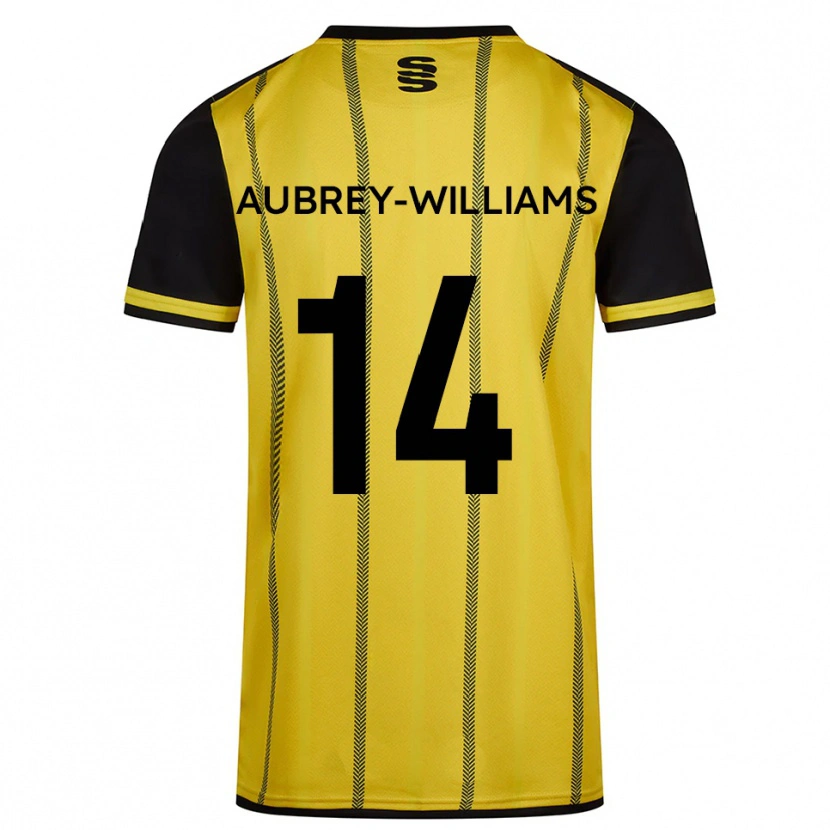 Danxen Femme Maillot Harrison Aubrey-Williams #14 Jaune Noir Tenues Extérieur 2025/26 T-Shirt