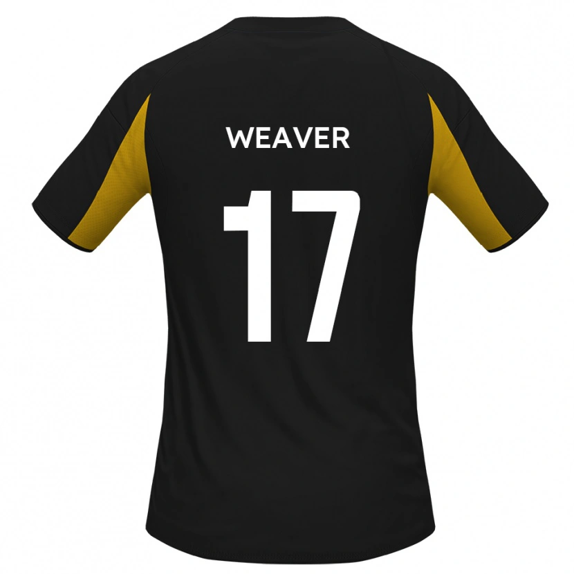 Danxen Femme Maillot Lucas Weaver #17 Noir Jaune Tenues Extérieur 2025/26 T-Shirt