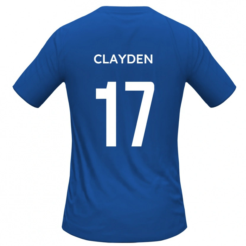 Danxen Femme Maillot Charles Clayden #17 Bleu Ciel Tenues Extérieur 2025/26 T-Shirt
