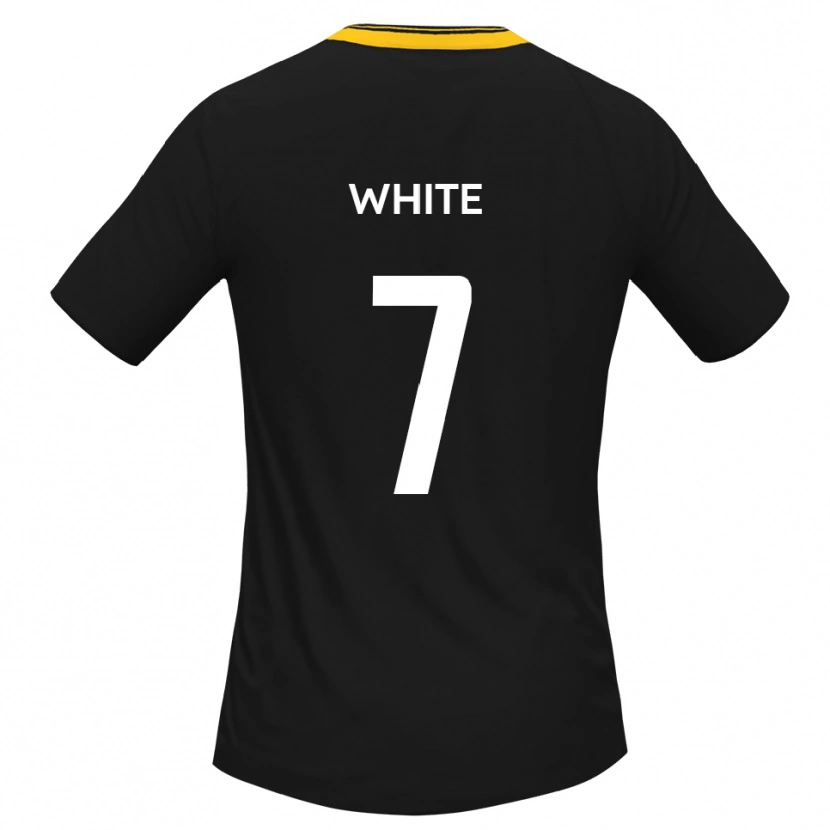 Danxen Femme Maillot Jaiden White #7 Noir Jaune Tenues Extérieur 2025/26 T-Shirt