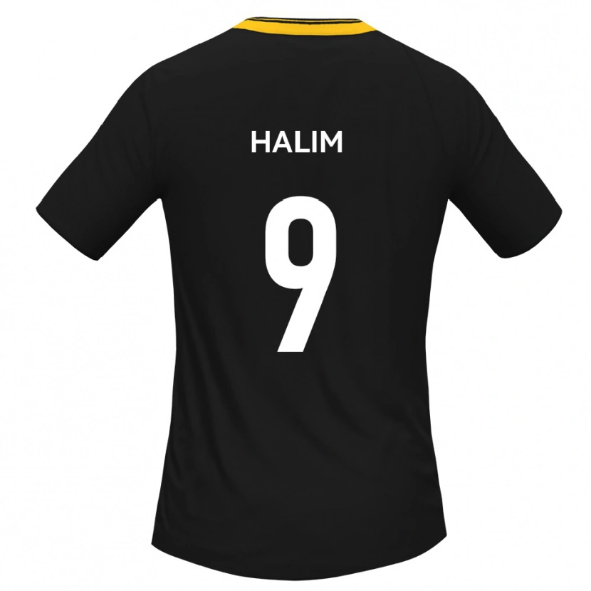 Danxen Femme Maillot Mehmet Halim #9 Noir Jaune Tenues Extérieur 2025/26 T-Shirt