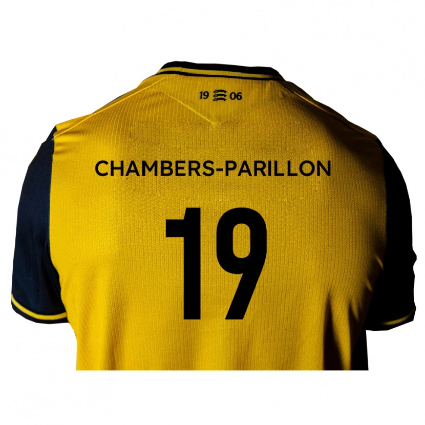 Danxen Femme Maillot Leon Chambers-Parillon #19 Jaune Noir Tenues Extérieur 2025/26 T-Shirt
