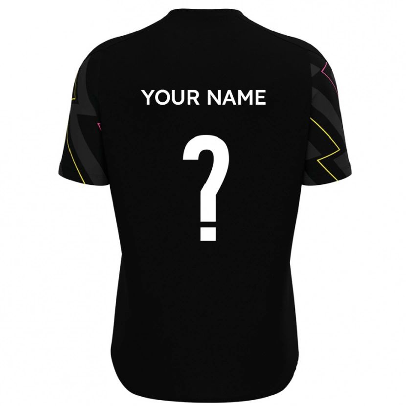 Danxen Femme Maillot Votre Nom #0 Noir Gris Tenues Extérieur 2025/26 T-Shirt