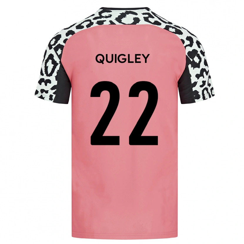 Danxen Femme Maillot Joe Quigley #22 Rose Noir Tenues Extérieur 2025/26 T-Shirt
