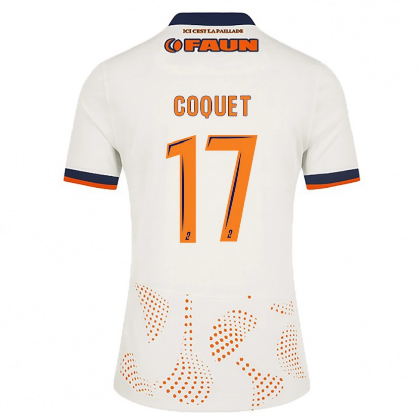 Danxen Femme Maillot Judith Coquet #17 Blanc Orange Tenues Extérieur 2025/26 T-Shirt