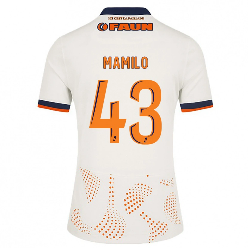 Danxen Femme Maillot Craig Mamilo #43 Blanc Orange Tenues Extérieur 2025/26 T-Shirt