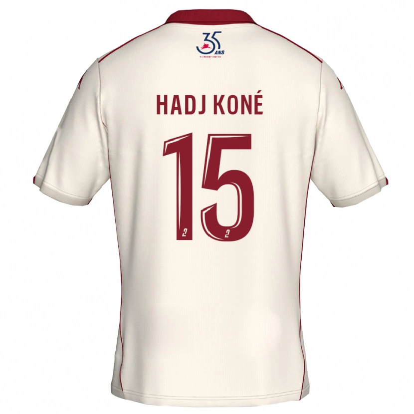 Danxen Femme Maillot El Hadj Koné #15 Blanc Bourgogne Tenues Extérieur 2025/26 T-Shirt