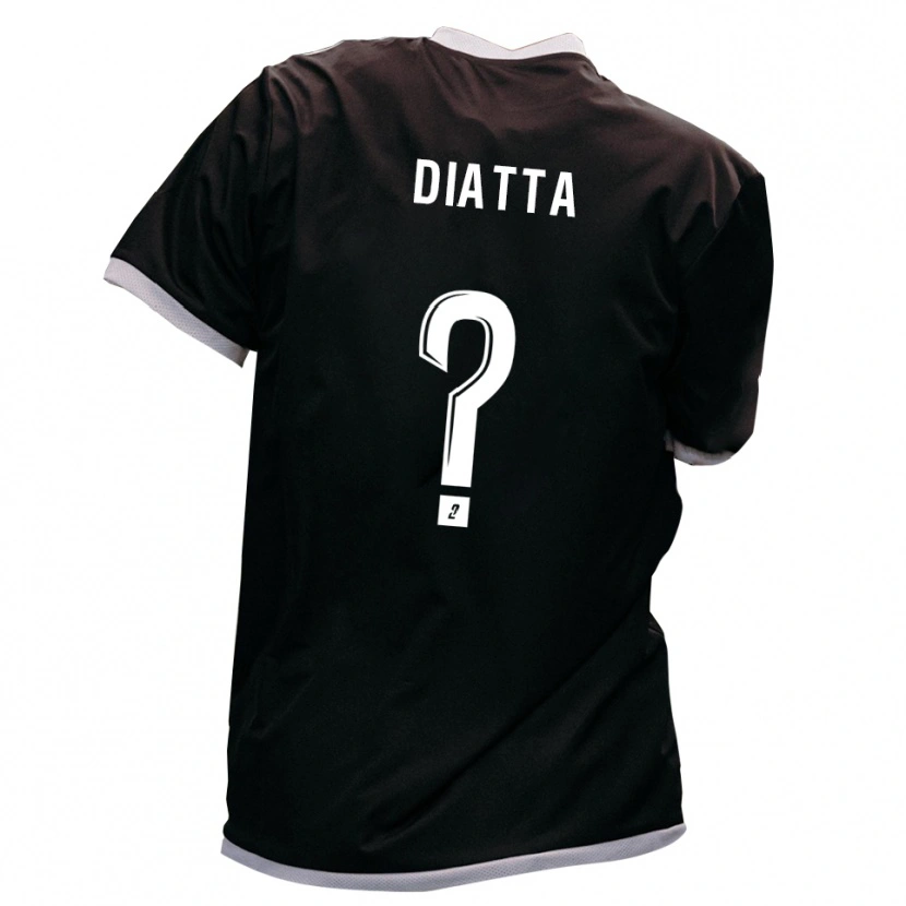 Danxen Femme Maillot Grégoire Diatta #0 Noir Or Tenues Extérieur 2025/26 T-Shirt