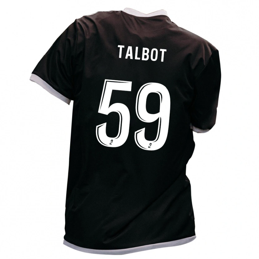 Danxen Femme Maillot Nathan Talbot #59 Noir Or Tenues Extérieur 2025/26 T-Shirt