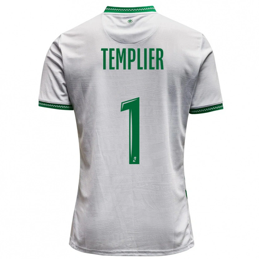Danxen Femme Maillot Emma Templier #1 Blanc Vert Tenues Extérieur 2025/26 T-Shirt