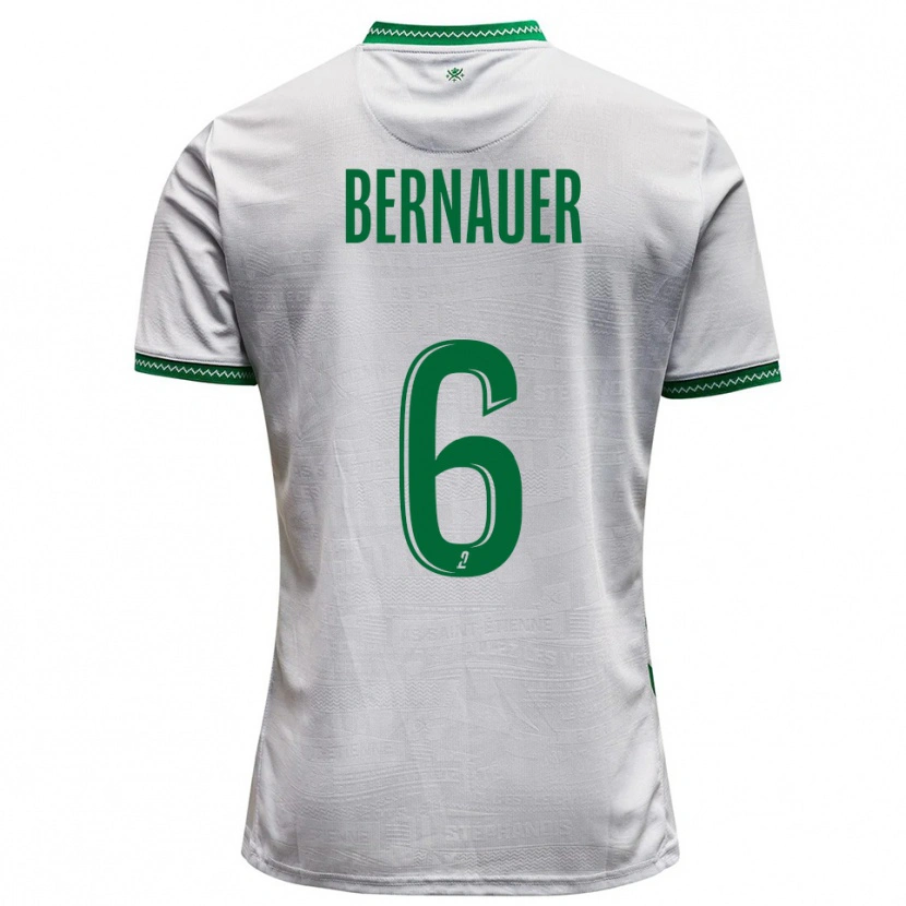 Danxen Femme Maillot Maxime Bernauer #6 Blanc Vert Tenues Extérieur 2025/26 T-Shirt