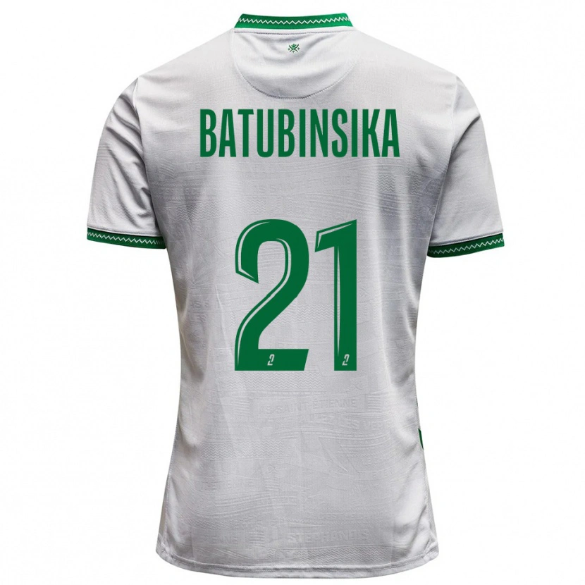 Danxen Femme Maillot Dylan Batubinsika #21 Blanc Vert Tenues Extérieur 2025/26 T-Shirt