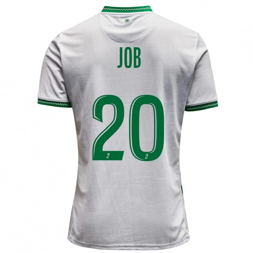 Danxen Femme Maillot Taëryne Job #20 Blanc Vert Tenues Extérieur 2025/26 T-Shirt