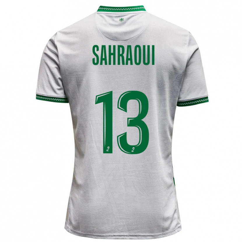 Danxen Femme Maillot Jebryl Sahraoui #13 Blanc Vert Tenues Extérieur 2025/26 T-Shirt