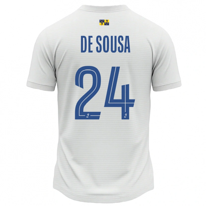 Danxen Femme Maillot Tifanie De Sousa #24 Blanc Bleu Tenues Extérieur 2025/26 T-Shirt