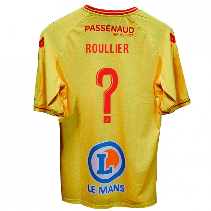 Danxen Femme Maillot Alec Roullier #0 Jaune Tenues Extérieur 2025/26 T-Shirt