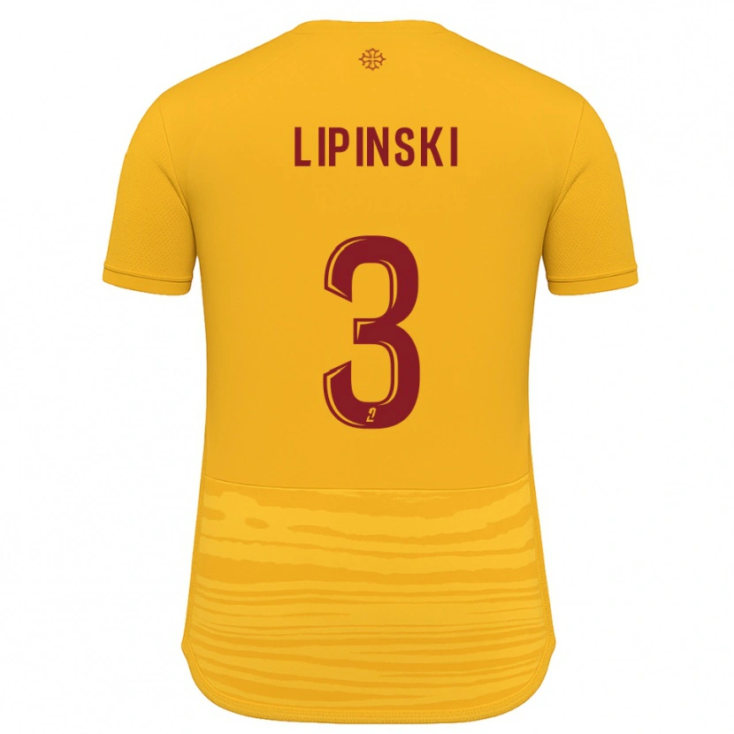 Danxen Femme Maillot Raphaël Lipinski #3 Orange Bourgogne Tenues Extérieur 2025/26 T-Shirt